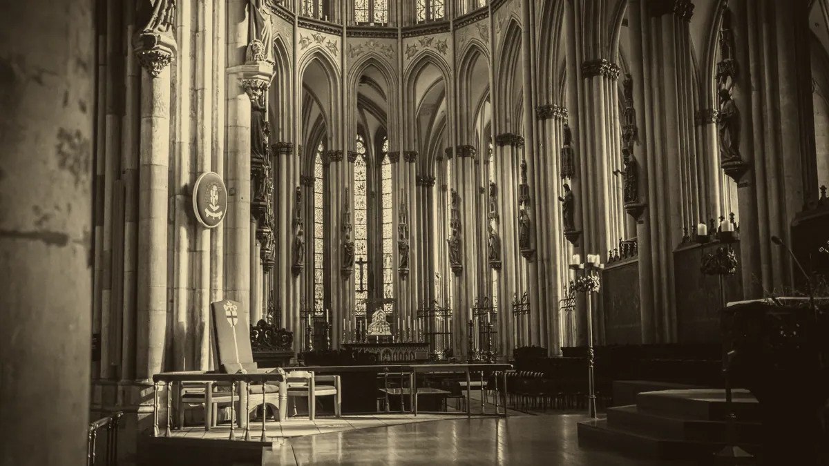 A great hall, the seat of a kingdom.