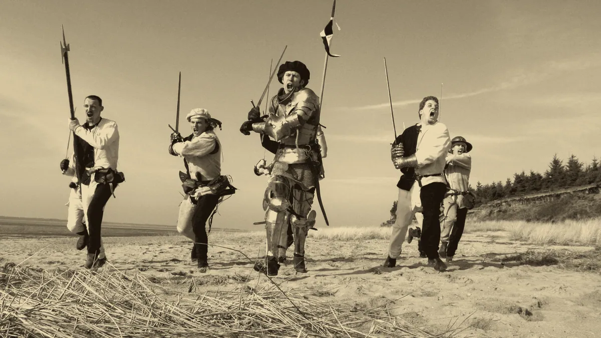 A company of armoured warriors.