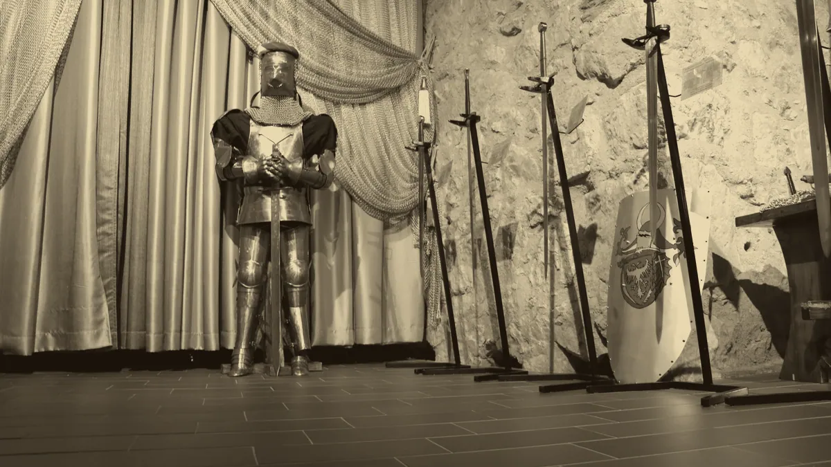 A single armoured figure, built for solo play.