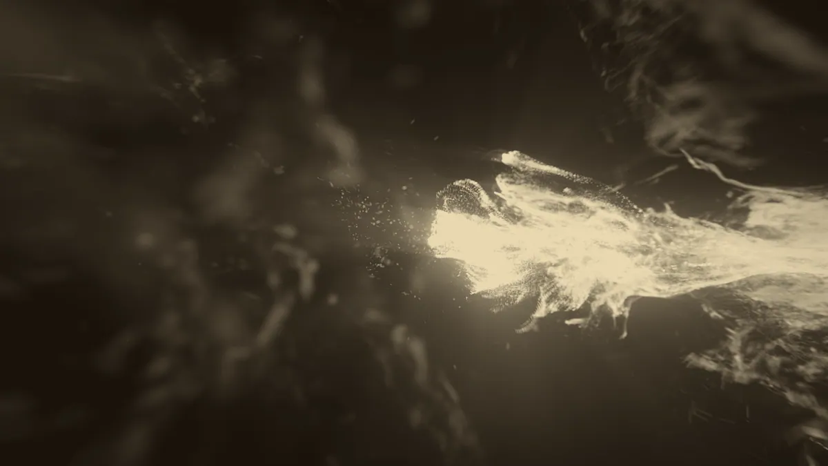 Flames rising, a thing reborn.