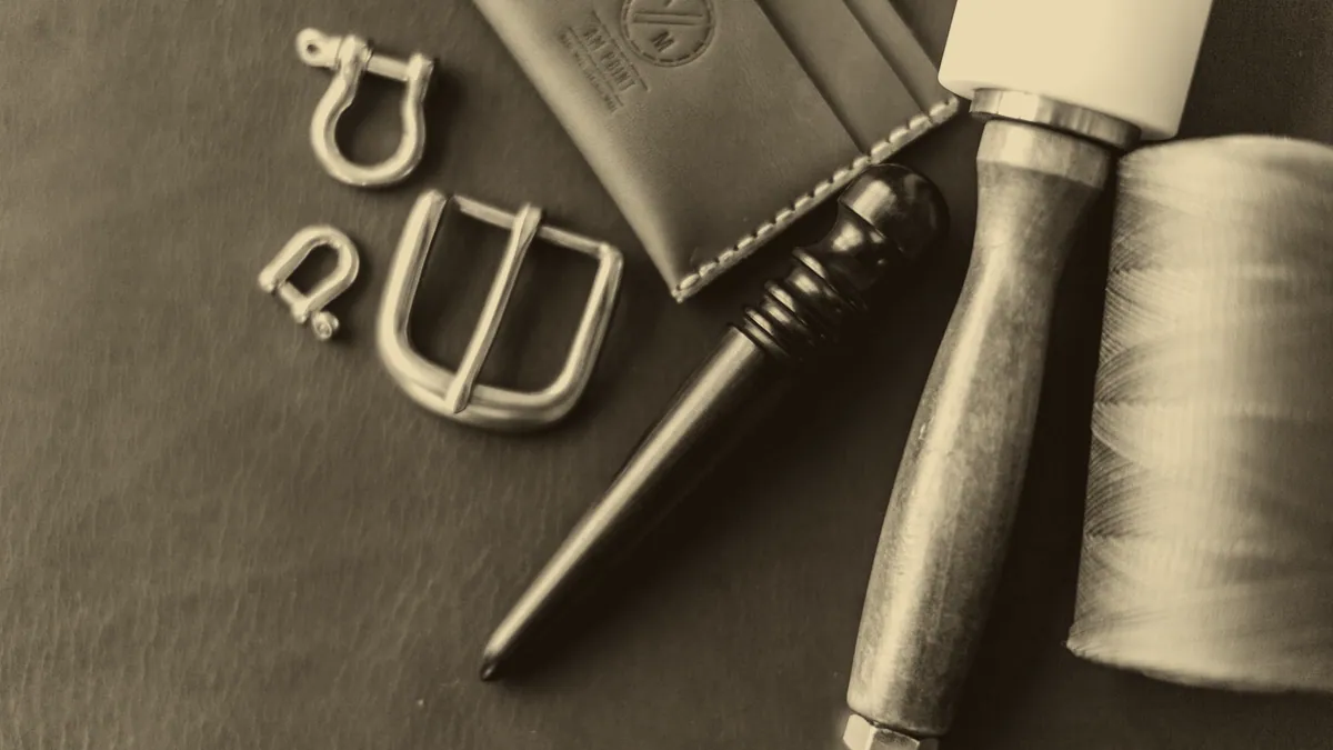 Raw crafting materials on a workbench.